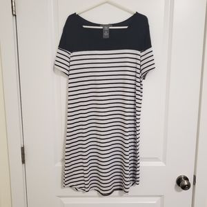 Black and white Tshirt Dress striped Size M